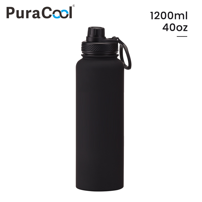 Sports Equipment And Names - PuraCool 40oz 1200ml Thermoskanne Edelstahl Sportwasserflasche