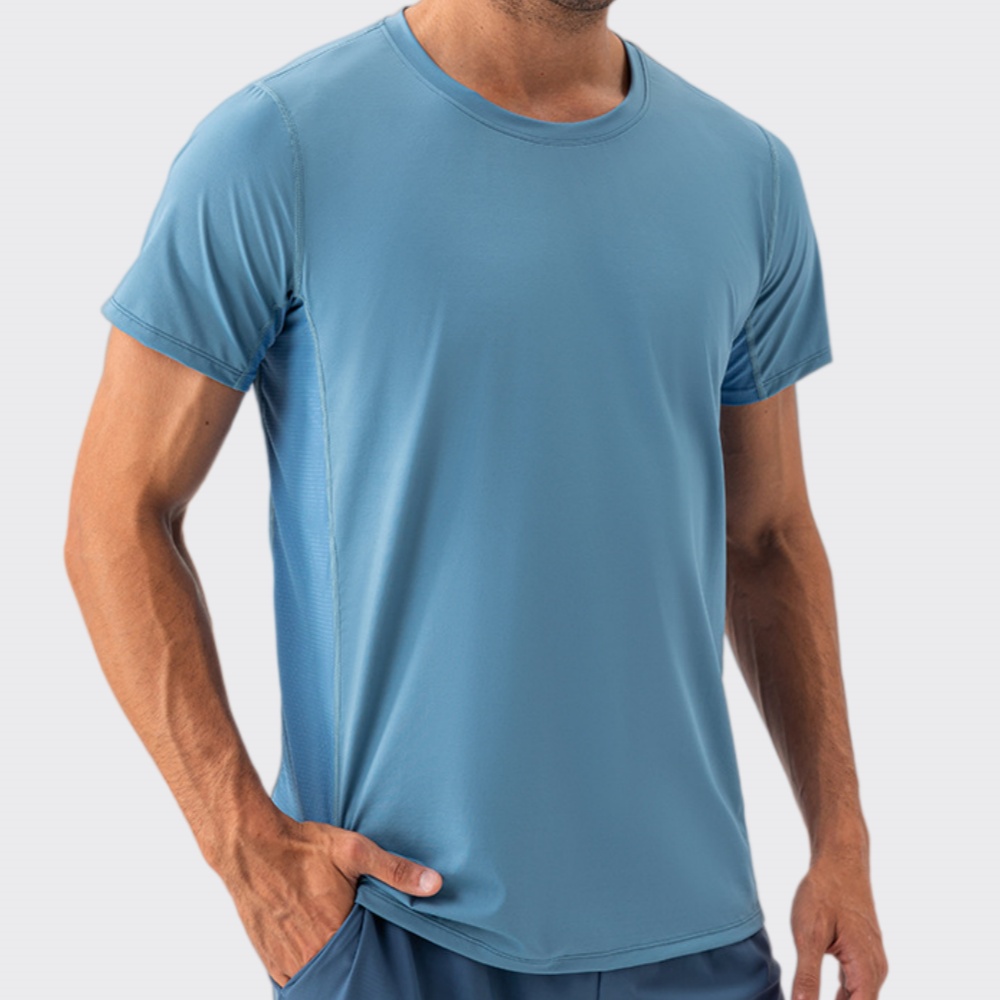 Sports Equipment Logo - Schnell Trocknende Sport-T-Shirts Kurzarm Herren Fitness-Training