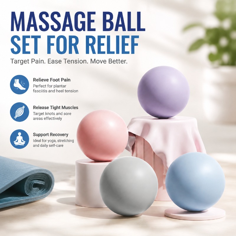 Sports Equipment For Schools - Silikon-Faszienball, massiver Massageball für Plantarfaszien, Nacken-