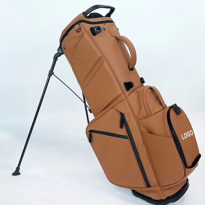 Sports Equipment Logo - Individuell Bestickte Golf-Standbag aus PU-Leder in