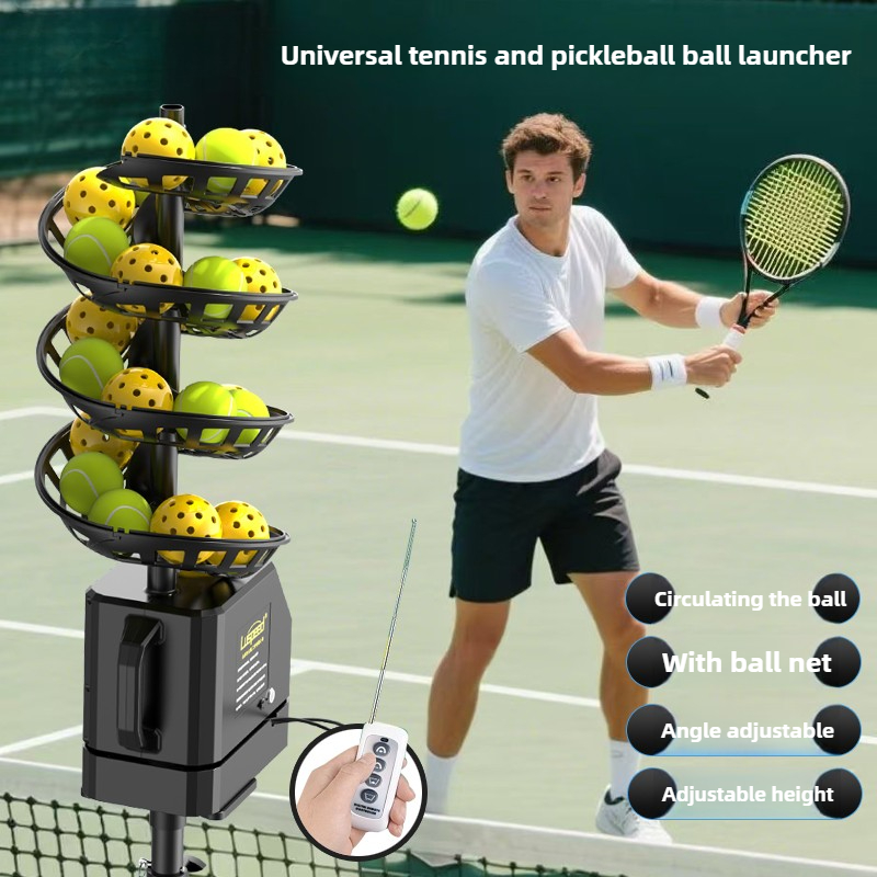 Sports Equipment Tennis - Einstellbare Tennisballmaschine, automatisches tragbares Tennis-Service-Gerät, Übungsbälle,