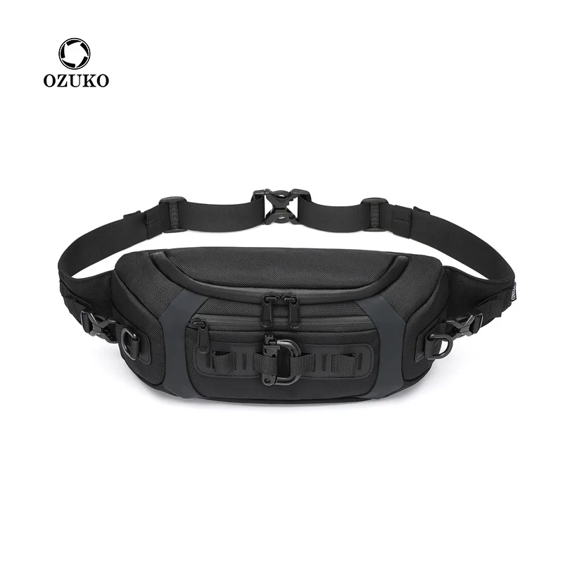 Sports Equipment Bag - OZUKO Hüfttaschen Taktische Bauchtasche Sport-Brusttasche Wasserdichte