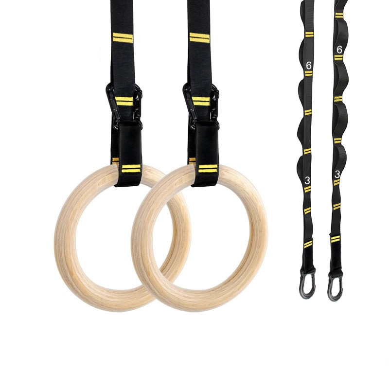 Sports Equipment Meaning - 28mm 32mm Klimmzugringe, rutschfeste Holzringe mit