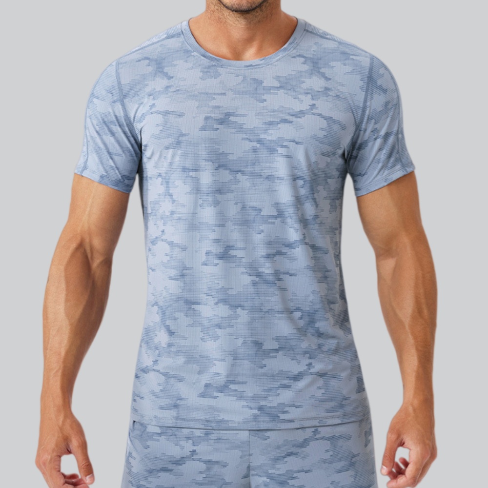 Herren-T-Shirt mit Rundhalsaus – Sports Equipment Logo Bewertung und Preis