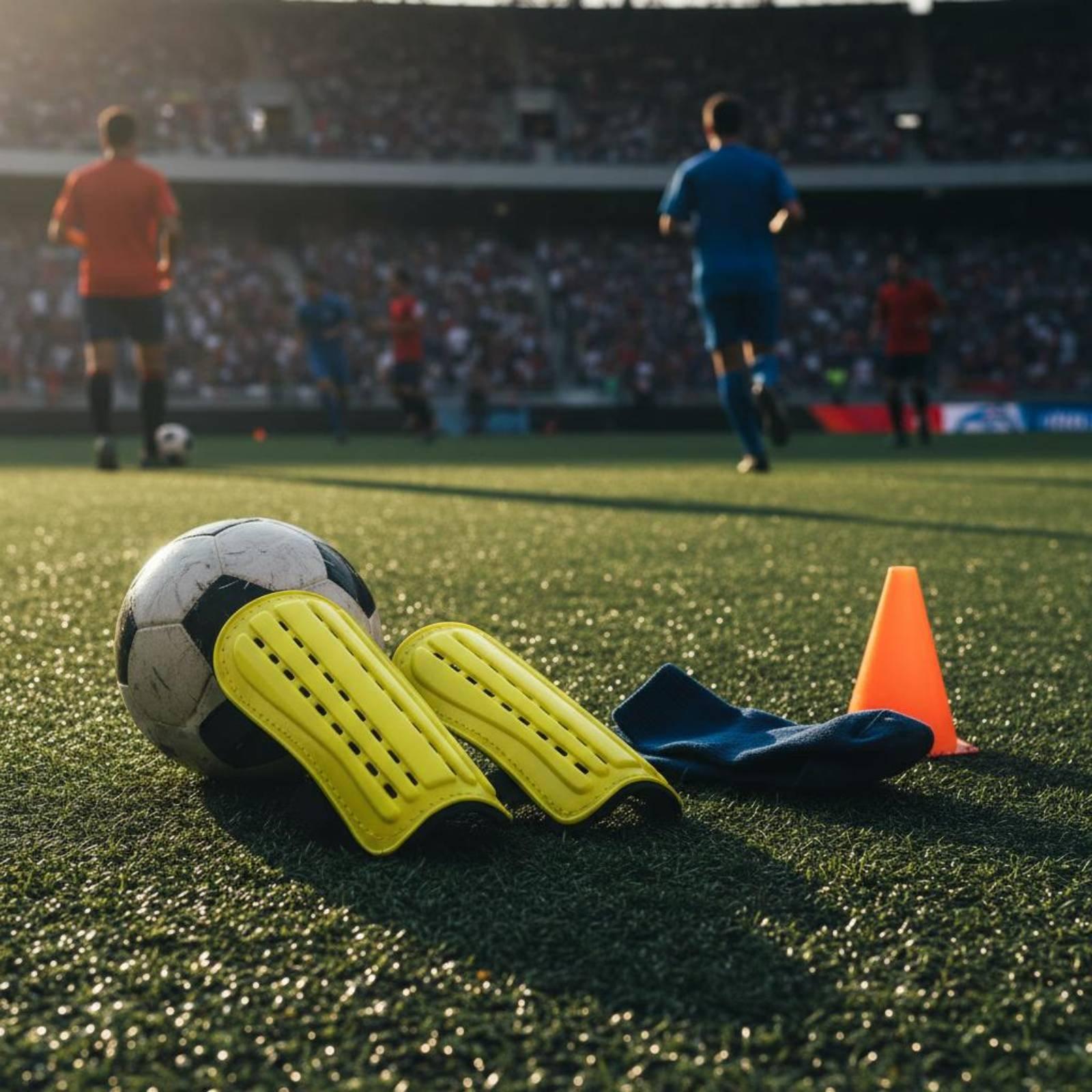 Fußball-Schienbeinschoner mit  – Sports Equipment For Training Bewertung und Preis