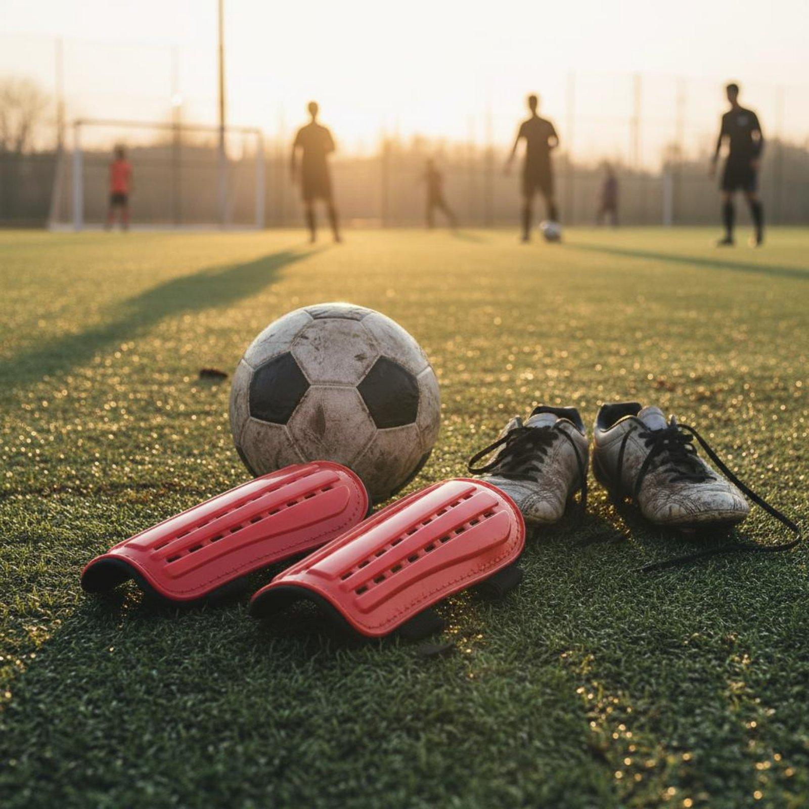 Fußball-Schienbeinschoner mit  – Sports Equipment For Training Bewertung und Preis