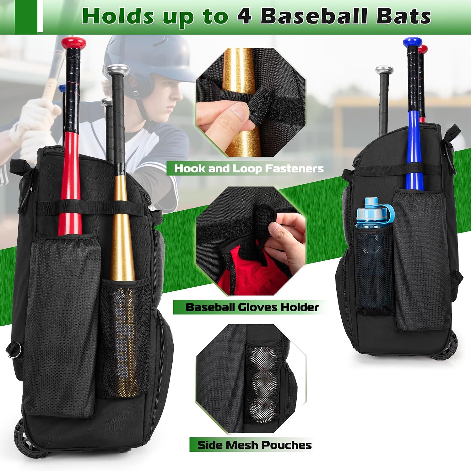 Rollender Baseball-Rucksack mi – Sports Equipment Bag Bewertung und Preis