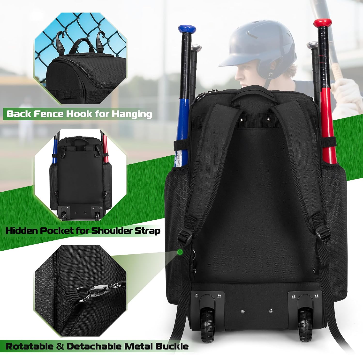 Rollender Baseball-Rucksack mi – Sports Equipment Bag Bewertung und Preis